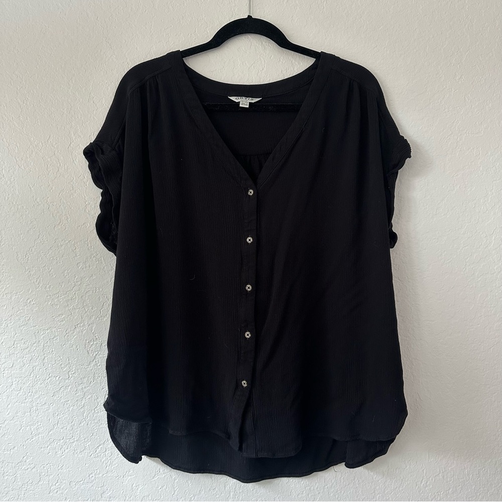 Orvis Women's Black Blouse, XL